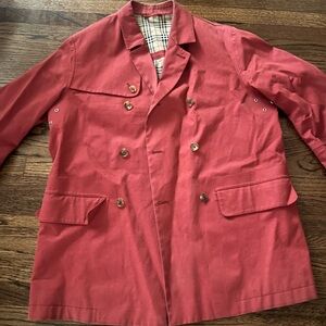 BURBERRY Trench Coat Red Men's Outerwear signs of wear needs cleaning see pics